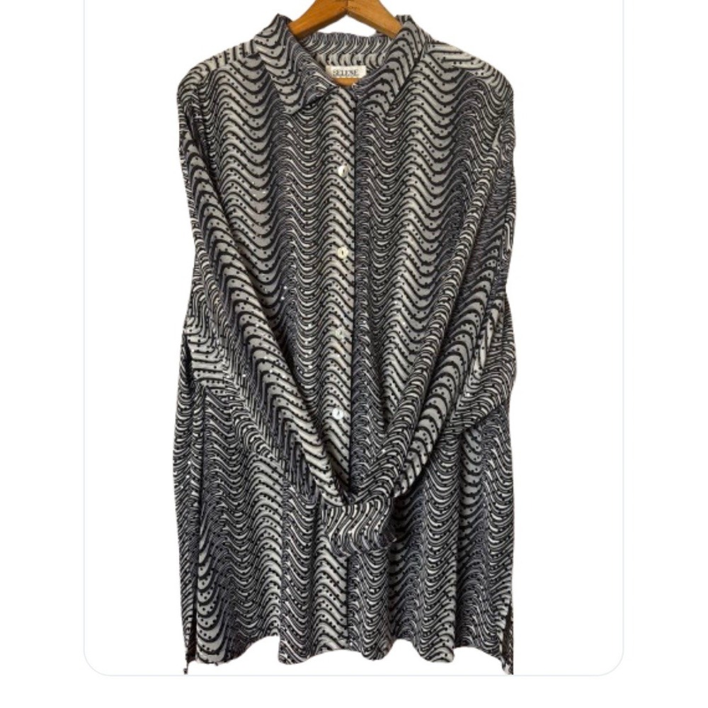 Selene Sport Size 20 Vintage Button Up Long Sleeve Women's Blouse‎